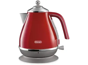 DeLonghi 1.7L Tokyo Red Cordless 220 Volt Electric Hot Water Kettle 3000 Watts KBOC3001