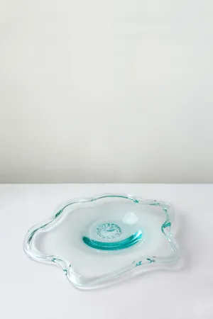 Pond - Recycled Glass Dinner Plate in Clear